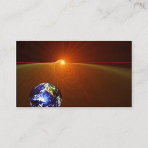Carte De Visite Sur l'horizon de la terre -