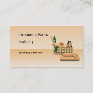 Carte de visite sur mesure de la boulangerie à pa