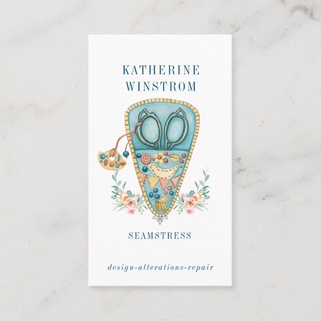Carte de visite sur mesure Seamstress (Devant)