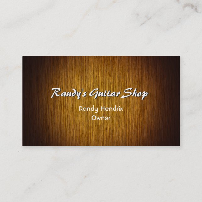 Carte de visite sur mesure Sunburst Wood Minimal (Devant)