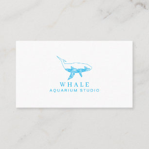 Carte De Visite Surf Blue Aquarium Whale