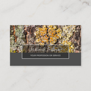 Carte De Visite Surface rustique de l'écorce d'arbre rectangle gri
