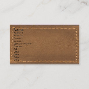 Carte De Visite Surface simili cuir Brown de concepteur