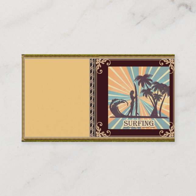 Carte de visite Surfer Girl (Devant)