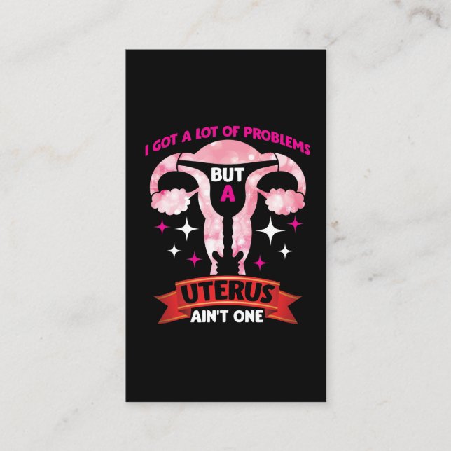 Carte De Visite Survivant de l'hystérectomie d'Uterus (Devant)