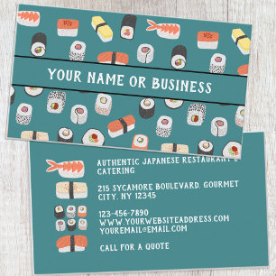 Carte De Visite Sushi Restaurant Business Card