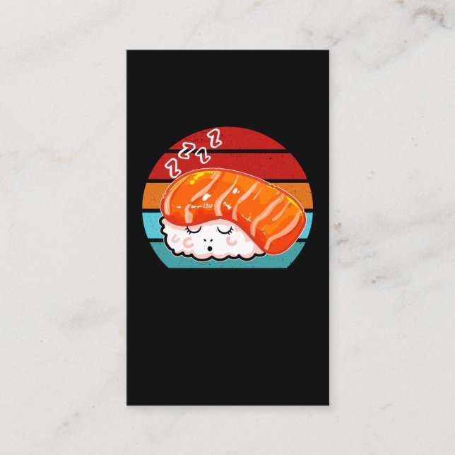 Carte De Visite Sushi Sleeping Kawaii Nourriture japonaise (Devant)