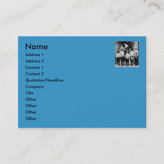 Carte De Visite Svp maman !  (Cyan) (Devant)