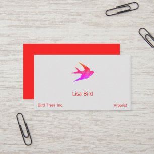 Carte De Visite Swallow (style Letterpress)