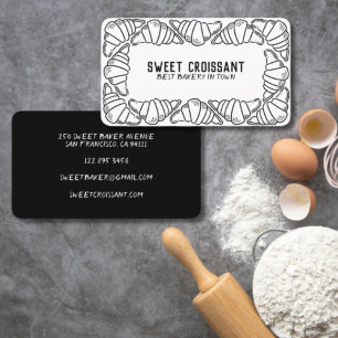 Carte De Visite Sweet Croissant Boulangerie Pâtisserie