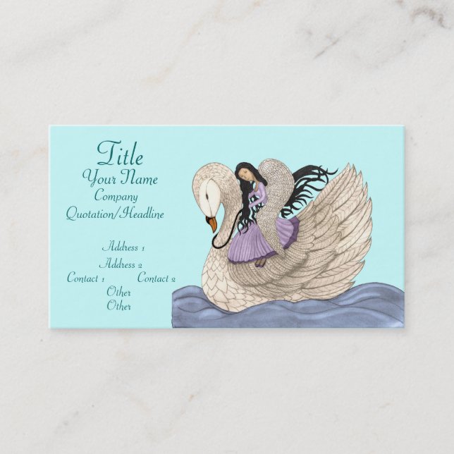 Carte De Visite Sweet Dreams (L'Ange & Le Cygne) (Devant)