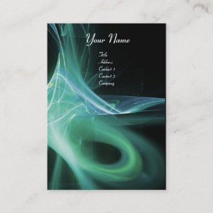 Carte De Visite SWIRL 2 MONOGRAM Noir vert gris vibrant