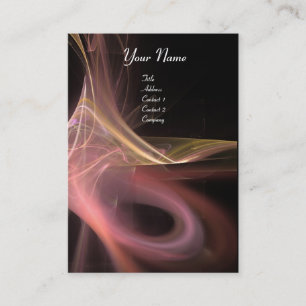 Carte De Visite SWIRL 2 MONOGRAM Vibrant noir rose violet