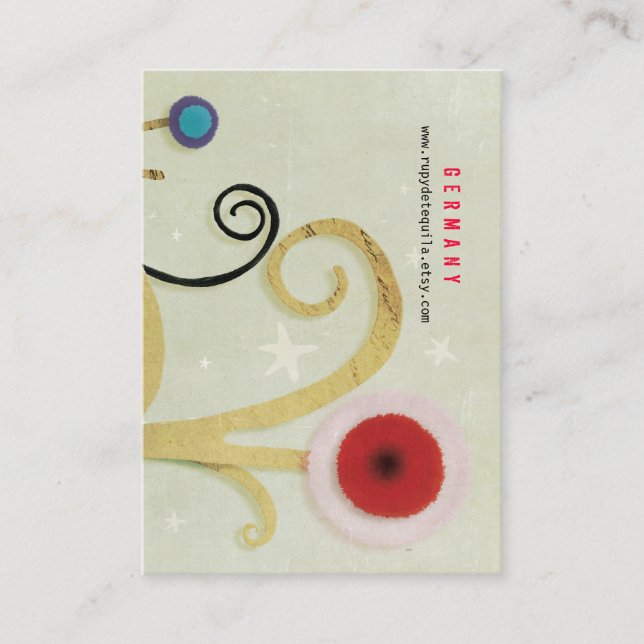 Carte de visite Swirl Red Poppy (Devant)