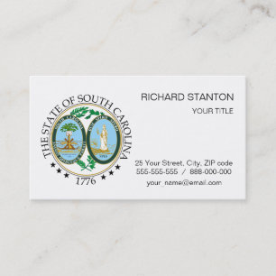 Carte De Visite Symbole Caroline du Sud
