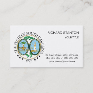 Carte De Visite Symbole Caroline du Sud