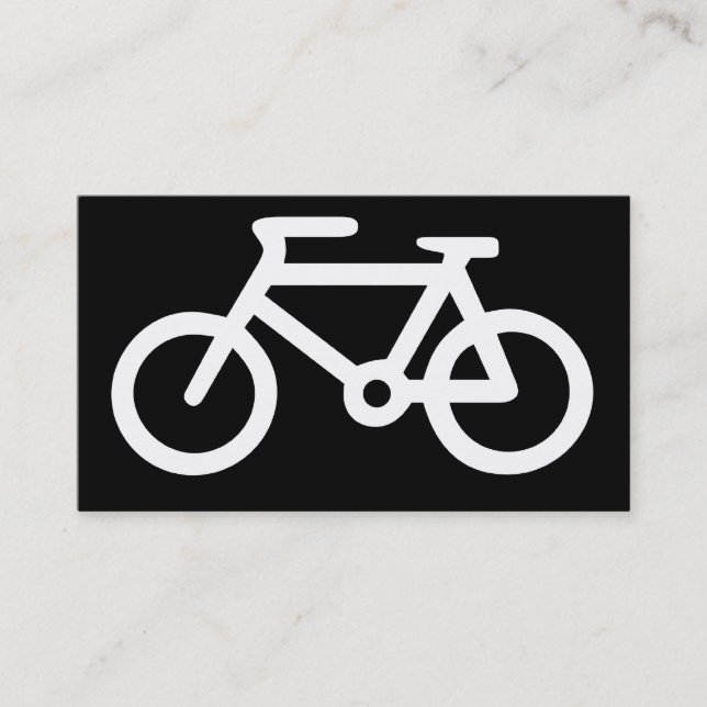 Carte De Visite Symbole de bicyclette (Devant)