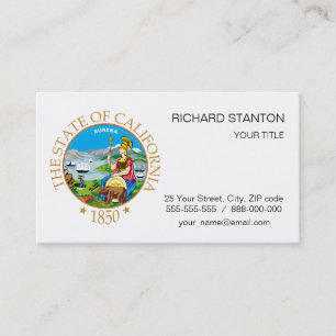 Carte De Visite Symbole de Californie
