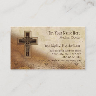 Carte De Visite Symbole de chrétien de médecin pratique de médecin