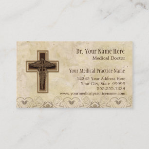 Carte De Visite Symbole de chrétien de médecin pratique de médecin