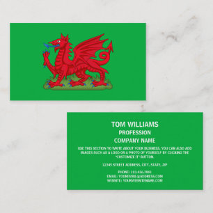 Carte De Visite Symbole de dragon gallois, Pays de Galles