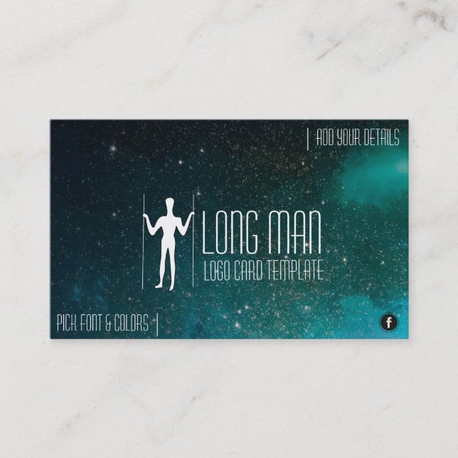 Carte De Visite Symbole de géoglyphe - Logo simple Long Man (Devant)