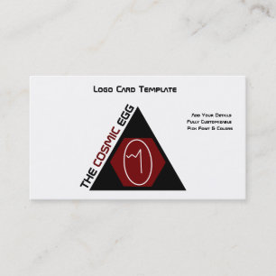 Carte De Visite Symbole de géoglyphe rouge Logo d'oeufs cosmiques