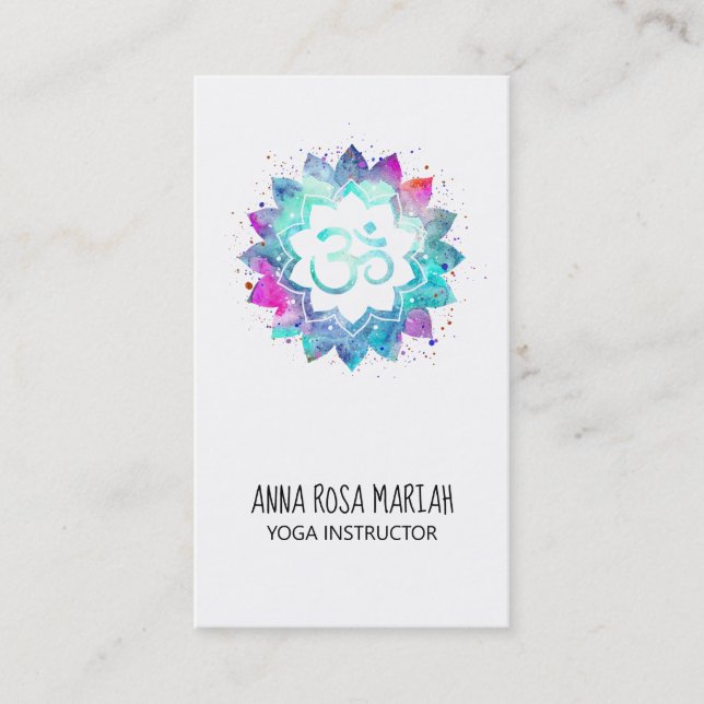 Carte De Visite *~* SYMBOLE DE GUÉRISON DE L'ÉNERGIE Lotus Mandala (Devant)