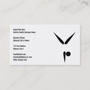 Carte De Visite Symbole de gymnastique du gymnaste   de culbuteur