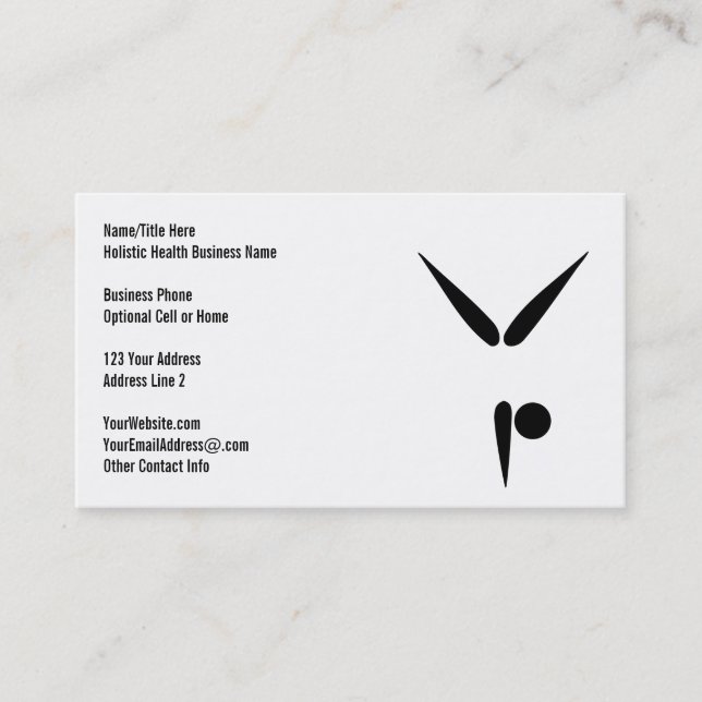 Carte De Visite Symbole de gymnastique du gymnaste | de culbuteur (Devant)