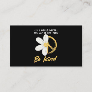 Carte De Visite SYMBOLE DE LA PAYE Fleur Jardin Hippie