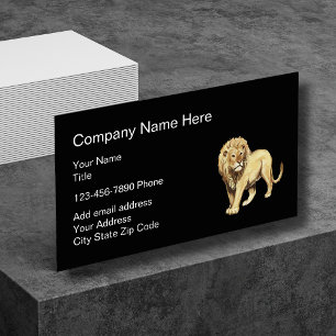 Carte De Visite Symbole de lion Design simple