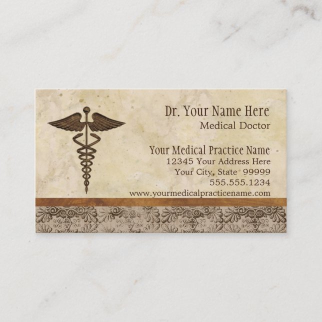 Carte De Visite Symbole de médecine de médecin pratique de médecin (Devant)