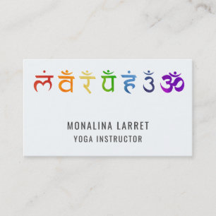 Carte De Visite Symbole de méditation de Chakra Instructeur de Yo