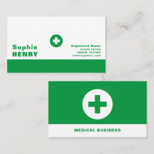 Carte De Visite Symbole de premiers soins, médecin généraliste, in