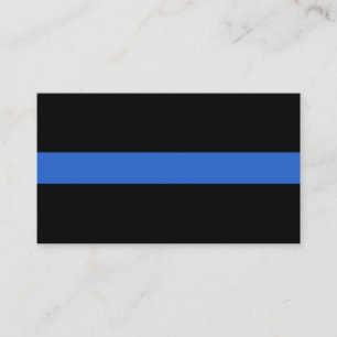 Carte De Visite Symbole de solidarité de la police sur le drapeau 