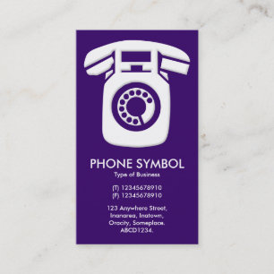 Carte De Visite Symbole de téléphone - Deep Purple (330066)