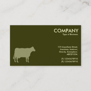 Carte De Visite Symbole de vache kaki - Vert pâle