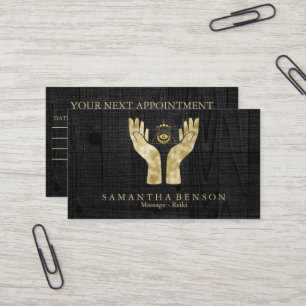Carte De Visite Symbole des mains de guérison Chakra Reiki Pratici