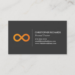 Carte De Visite Symbole d'infini professionnel en orange