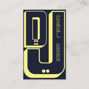 Carte De Visite Symbole DJ géant gras