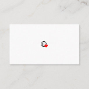 Carte De Visite Symbole du coeur rouge créé avec des lignes lisses