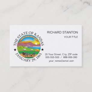 Carte De Visite Symbole du Kansas