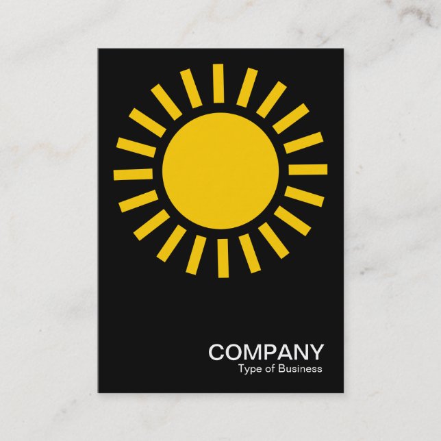 Carte De Visite Symbole du soleil - orange sur noir (Devant)