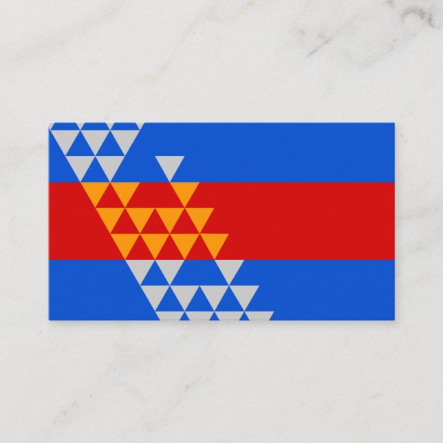 Carte De Visite Symbole ethnique Pomo Indian Flag American native  (Devant)
