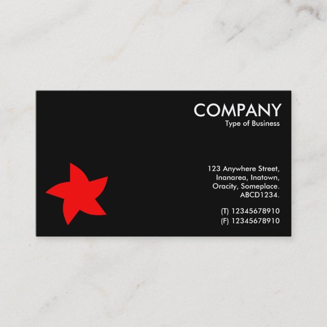 Carte De Visite Symbole étoile tournante - Rouge (Devant)