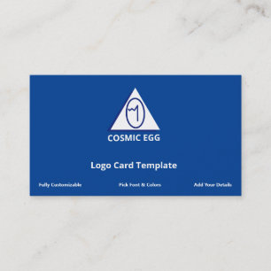 Carte De Visite Symbole géoglyphe bleu Logo d'oeufs cosmiques