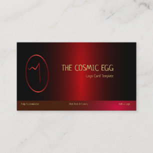 Carte De Visite Symbole géoglyphe métallique rouge Logo d'oeuf cos