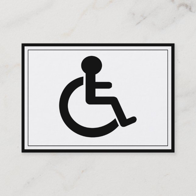 Carte De Visite Symbole Handicap (Devant)