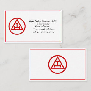 Carte De Visite Symbole maçonnerie franc-maçonnerie de l'arc royal